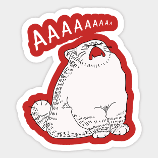 Screaming cat Sticker